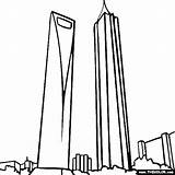 Tower Coloring Shanghai Pages Cn Famous Financial Jinmao Landmarks Places Drawing Swfc Getdrawings sketch template