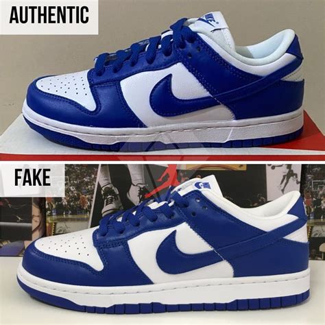 nike dunk  real  fake   main difference   shoe effect