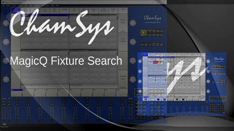 fixture search  fixture finder tool  magicq youtube