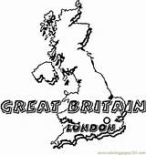 Great Britain Coloring Flag Getdrawings Pages sketch template