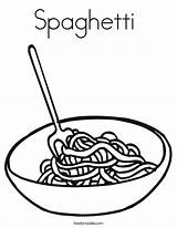 Spaghetti Coloring Noodles sketch template