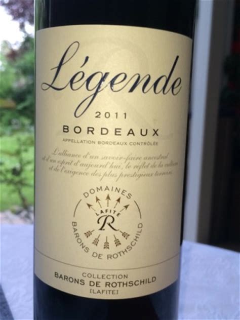 barons de rothschild lafite bordeaux legende rouge  wine info