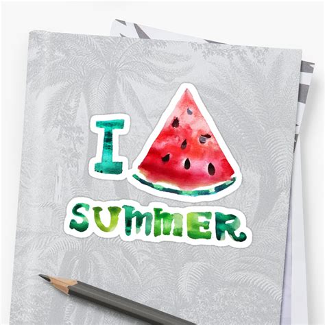 i love summer stickers by kristin sheaffer redbubble