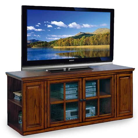 leick riley holliday tv stand   burnished oak amazonca home