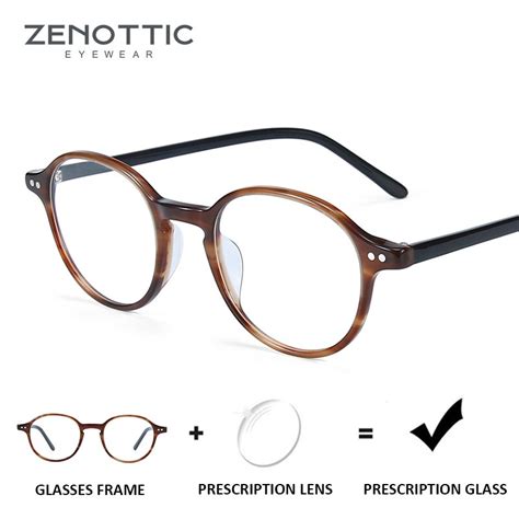 zenottic tortoise acetate prescription glasses women round optical