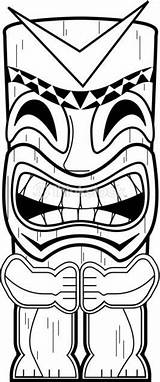 Tiki Totem Pole Clipart Luau Poles Basic Drawing Coloring Pages Party Search Man Google Template Board Survivor Aloha Moana Hawaiian sketch template