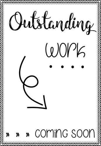 outstanding work coming  wow wall printable teaching resources