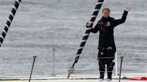 climate campaigner greta thunberg sets sail for the us