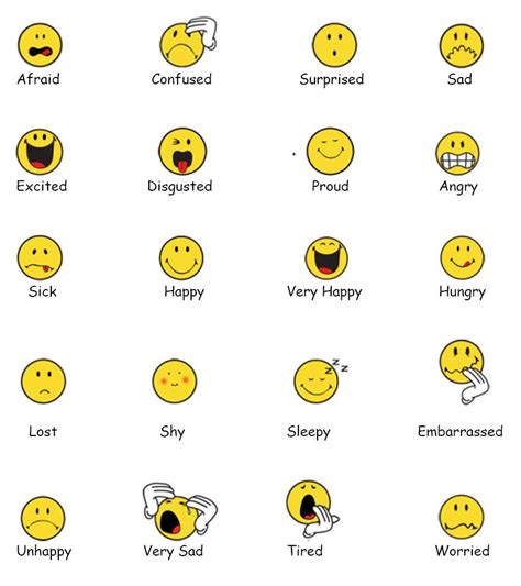 feelings faces chart emotions clipart  clipart writers workshop pinterest worksheets