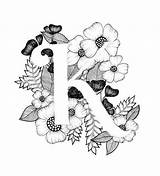 Pages Monogram Coloring Print Getcolorings Letter sketch template