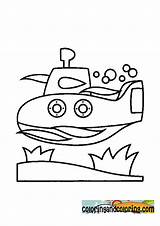 Submarine sketch template