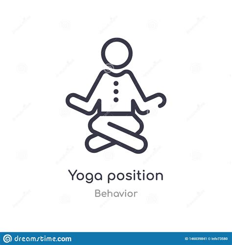 yoga position outline icon isolated  vector illustration
