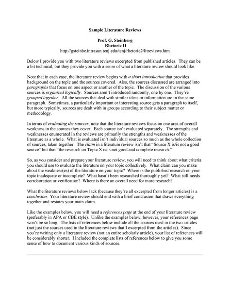 literature review template    literature review