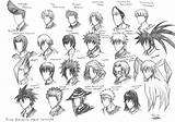 Anime Hair Hairstyles Male Drawing Cool Boy Guy Boys Long Draw Buso Renkin Drawings Guys Manga Men Haircut Deviantart Different sketch template