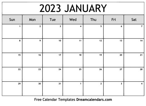 january  calendar  printable calendar january  monthly