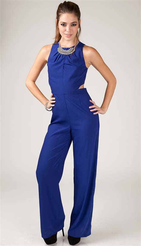 blue formal jumpsuit breeze clothing