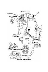 Coloring Ancient Egyptian Map Egypt Sheets Plow sketch template