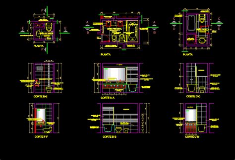 Residential Bathroom--Construction Details DWG Section for