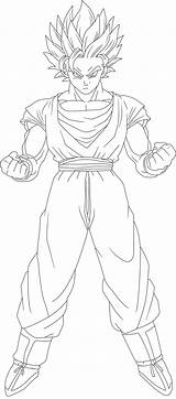Goku Ssj2 Gohan Coloringhome Saiyan Ssj sketch template