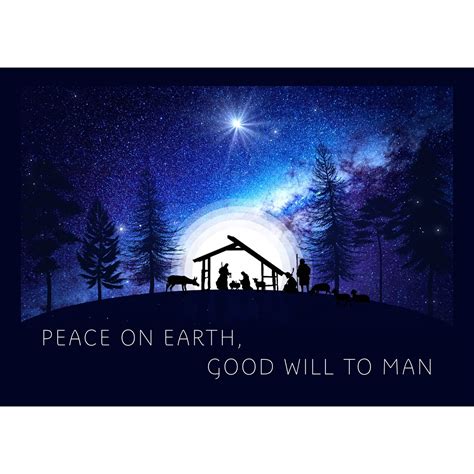 christmas nativity scene cards standard