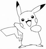 Coloring Pikachu Pickachu Sketch sketch template