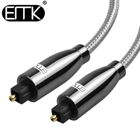 emk  digital spdif optical cable  mini toslink  toslink cable fiber optical audio cable