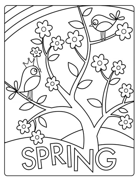 spring coloring pictures kids learning activity desenhos pintar