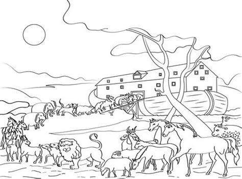 animals loading noahs ark coloring page  misc artists category