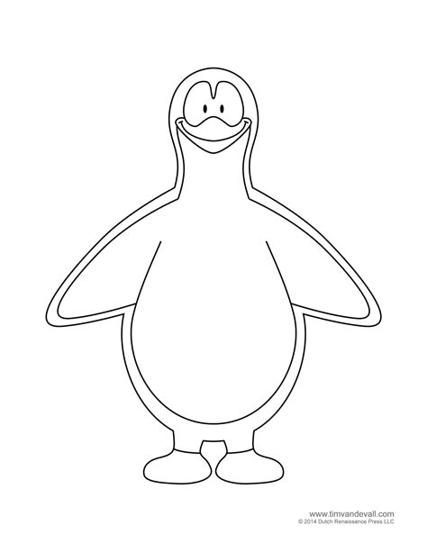 gambar penguin template coloring pages clipart pictures crafts page