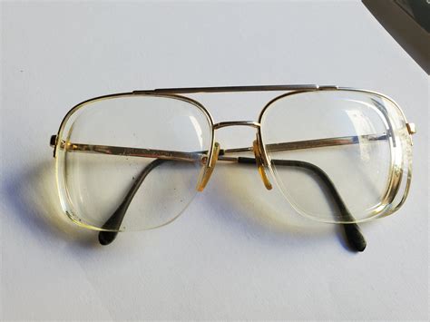 Vintage 1970s 1980s Oversized Gold Wire Aviator Frames Eyeglass