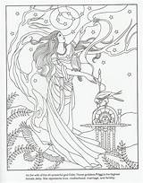 Coloring Pages Adult Goddess Frigg Colouring Norse Grown Ups Viking Printable Book Visit раскраска Books Fertility для раскраски Choose Board sketch template