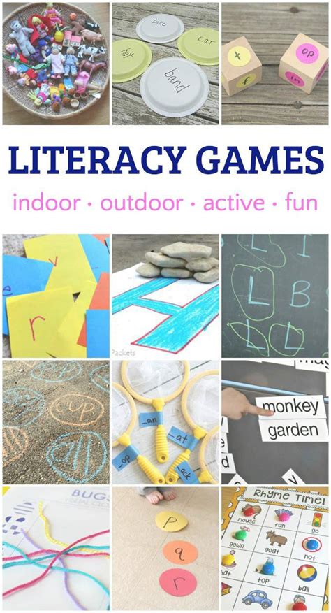 literacy games  kids indoor  outdoor learning fun