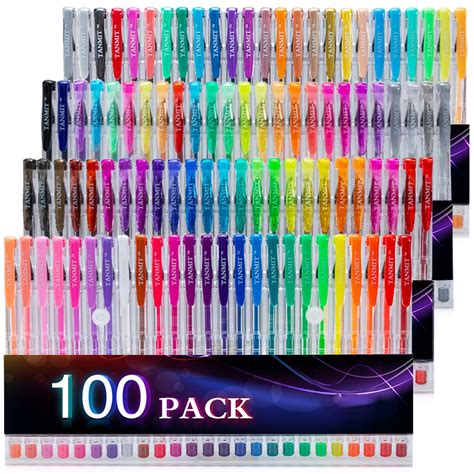 tanmit  coloring gel pens set  adults coloring books gel colored