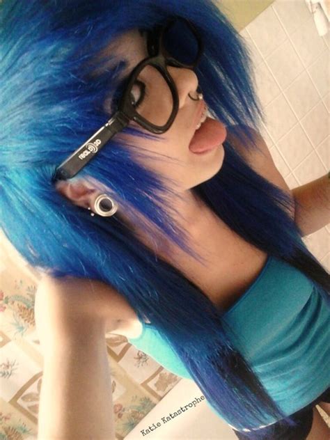 blue scene hair on tumblr