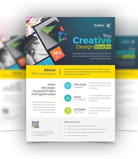 sleek creative business flyer design template  template catalog