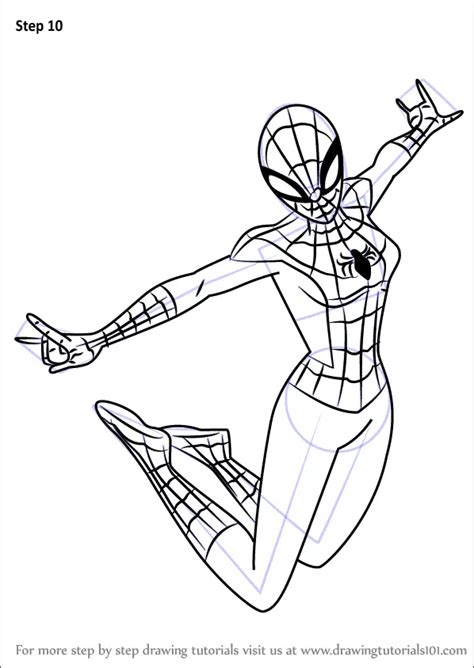 learn   draw spider girl  ultimate spider man ultimate spider