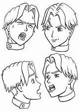Emociones Expresiones Emotions sketch template