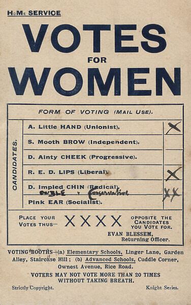 fine art print of suffragette votes for women voting form print