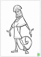 Coloring Kuzco Emperor Groove Dinokids Close Print sketch template