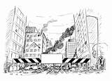Destroyed Disaster Riot Ville Rue Sketchy émeute Catastrophe Détruit Guerre Kong As2 Cliparts Tragedy Entretien Chambre sketch template