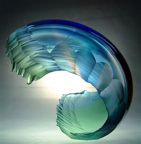 Ocean Wave Glass Sculptures