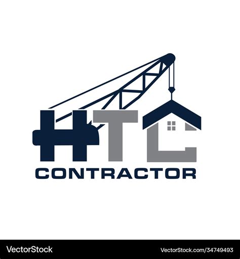 crane building logo designs  contractor vector image
