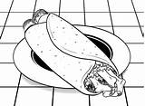 Burrito Henn Society6 sketch template