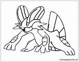 Coloring Pokemon Pages Swampert Snivy Color Getdrawings Printable Getcolorings Drawing Coloringpagesonly sketch template