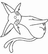 Espeon Coloring Pages Eevee Popular sketch template