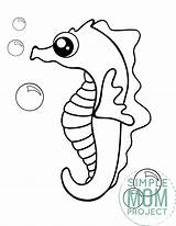 Seahorse Simplemomproject Finished Sure sketch template