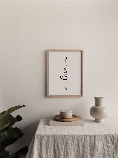 love wall poster love quote print love wall decor wall art etsy