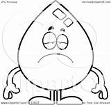 Water Depressed Mascot Drop Coloring Clipart Cartoon Thoman Cory Outlined Vector Collc0121 Royalty sketch template