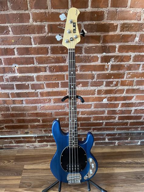 sterling  series bass guitar active blue