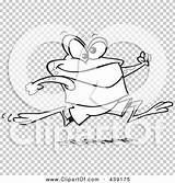 Clip Frog Jogging Outline Illustration Cartoon Rf Royalty Toonaday sketch template